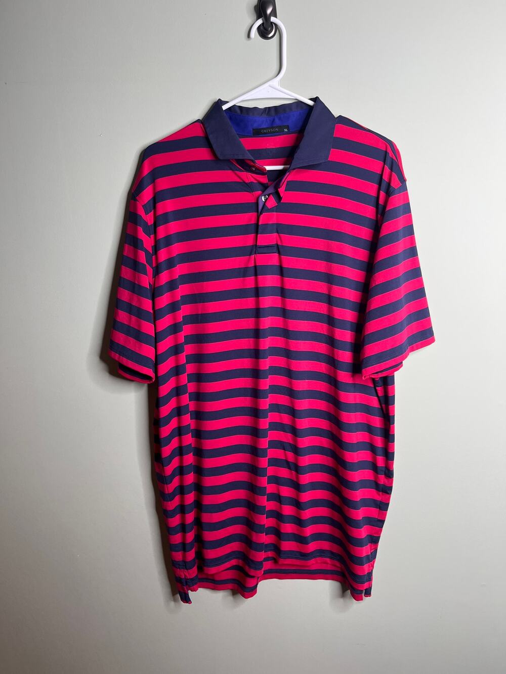 Greyson Striped Performance polo XL